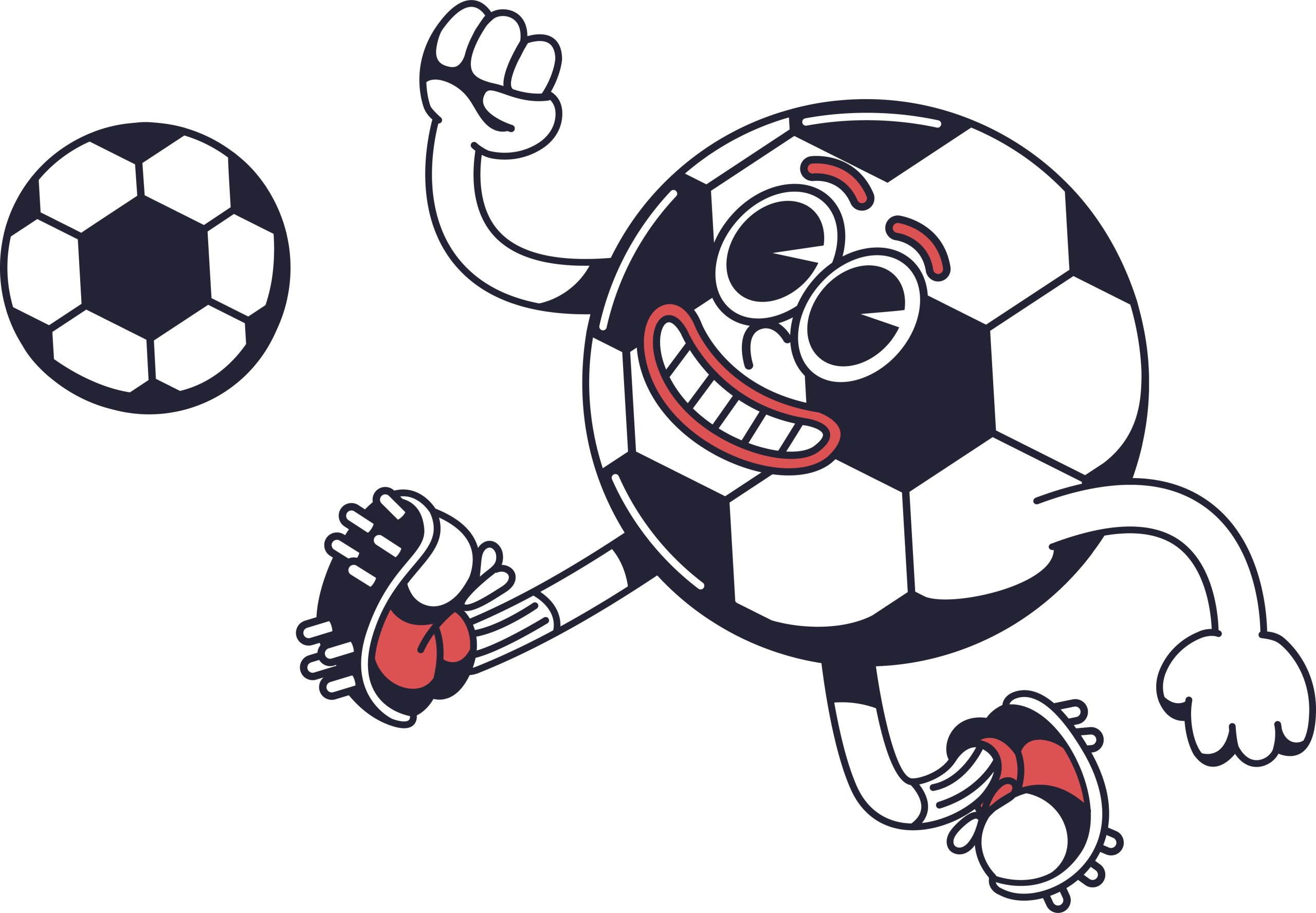 Sports fans illustration
